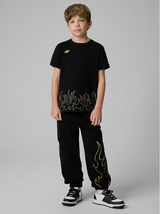 4F 4F T-Shirt MOTOSPORTS 2026 Czarny Regular Fit