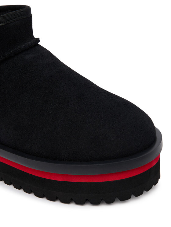 Tommy Jeans Tommy Jeans Апрески Tjw Flatform Snow Boot Suede EN0EN02841 Черен