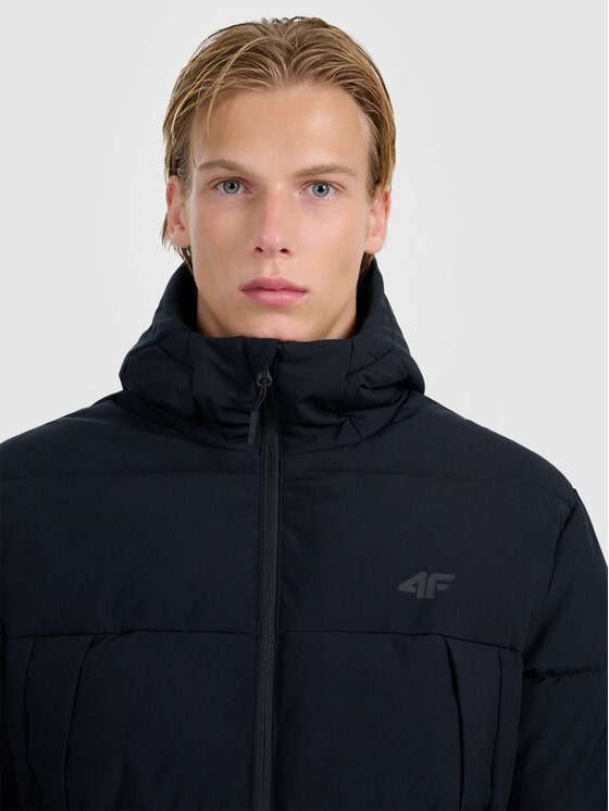 4F 4F Kurtka puchowa URBAN COMMUTER Czarny Regular Fit