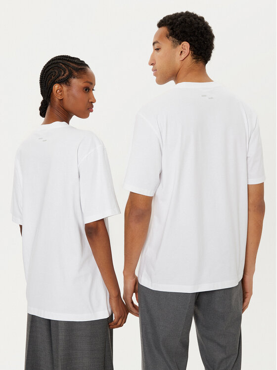 Filling Pieces Filling Pieces Marškinėliai Unisex Embroidered Knot 7449986 Balta Regular Fit