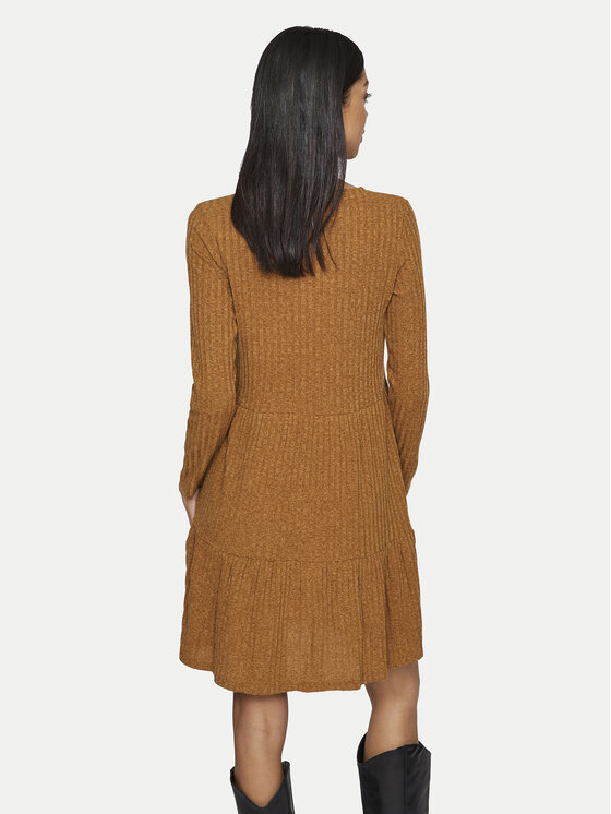 Vila Vila Трикотажна сукня Elita 14103271 Коричневий Regular Fit