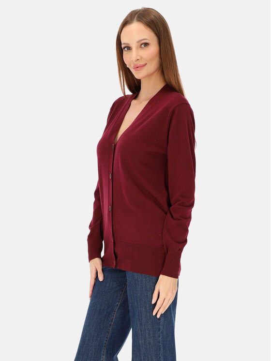 L’AF L’AF Kardigan Ameli Bordowy Regular Fit