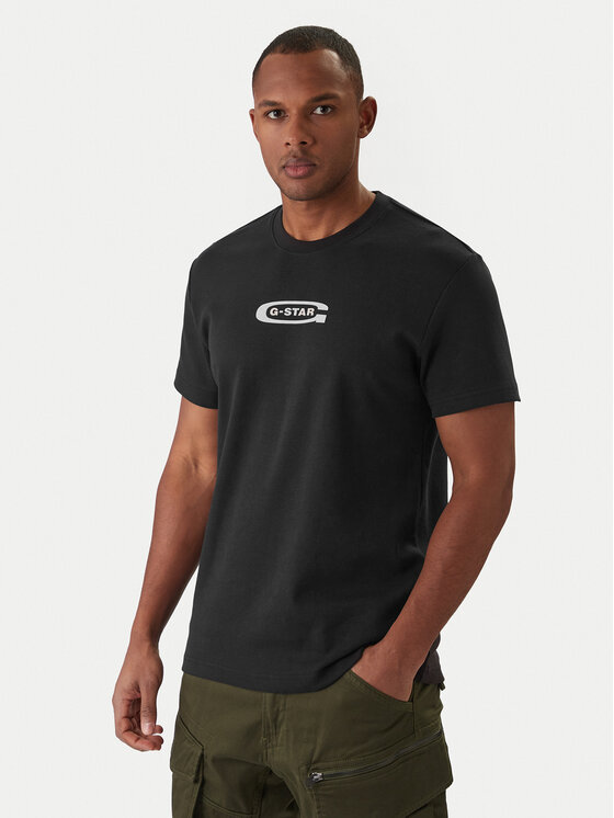 G-Star Raw G-Star Raw T-Shirt Old Skool D25967-C812 Czarny Regular Fit