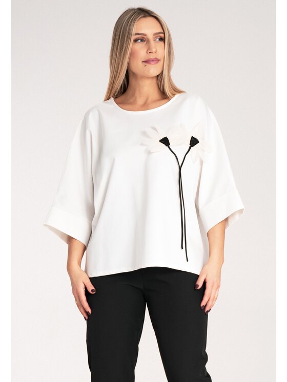 FIGL FIGL Blusa M1118 Bianco Regular Fit