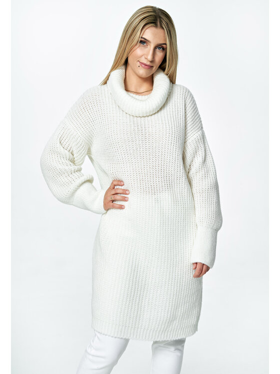FIGL FIGL Sweter M890 Biały Oversize