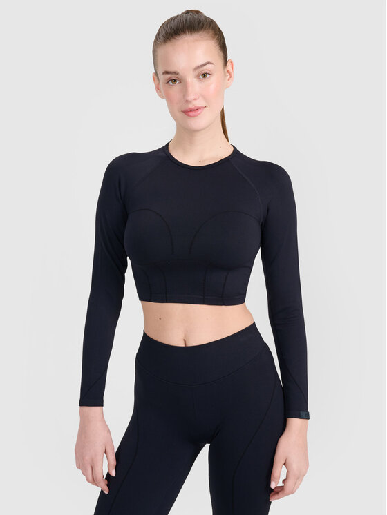 4F 4F Koszulka techniczna TRAINING SEAMLESS Czarny Compression Fit