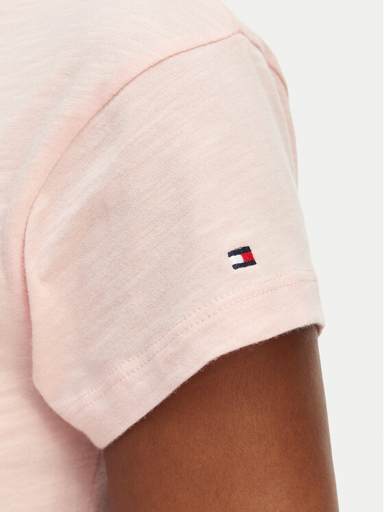 Tommy Hilfiger Tommy Hilfiger T-Shirt WW0WW48702 Hellrosa Slim Fit