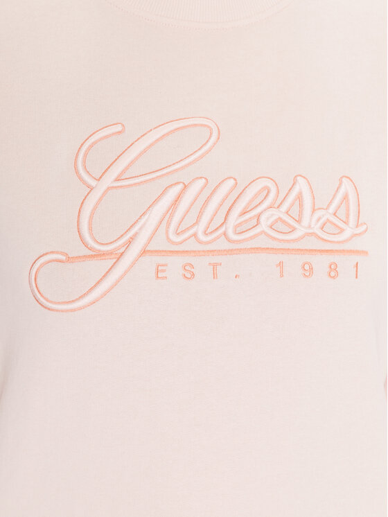 Guess Світшот Logo Script W3GQ12 KBK32 Рожевий Regular Fit | Modivo.ua