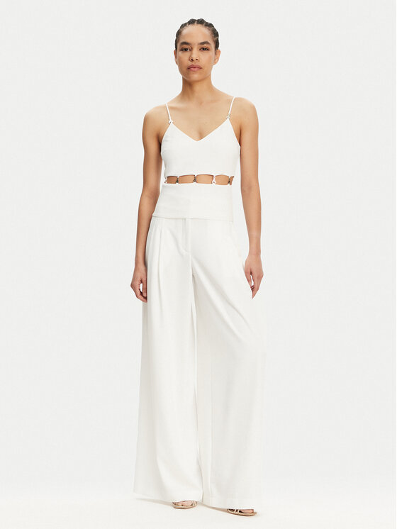 Patrizia Pepe Patrizia Pepe Τοπ 2C1635 A411 Λευκό Regular Fit