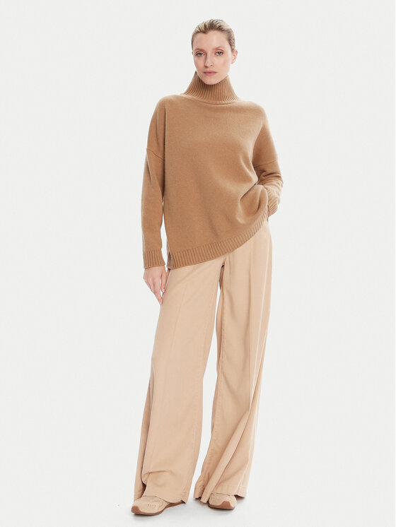 Weekend Max Mara Weekend Max Mara Krekls ar augstu apkakli Borgia 2525366112 Bēšs Relaxed Fit