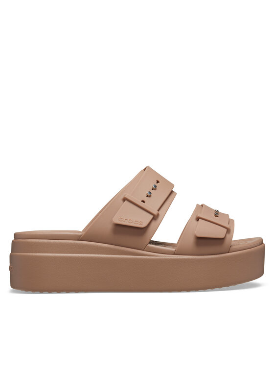 Şlapi Crocs Brooklyn Low Wedge Sandal W 207431 Bej