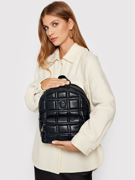Trussardi Sac dos Alyssa Backpack Sm Quilted Smooth 75B01313 Noir