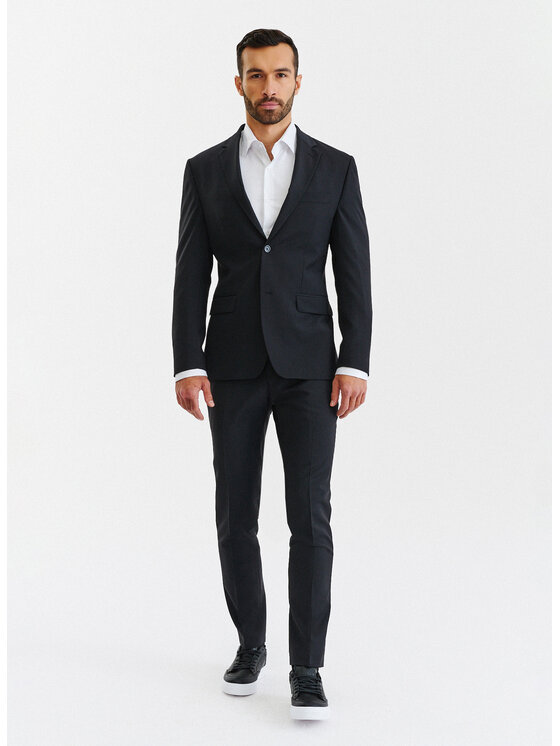 Pako Lorente Pako Lorente Spodnie garniturowe P22WF-6G-039 Czarny Slim Fit