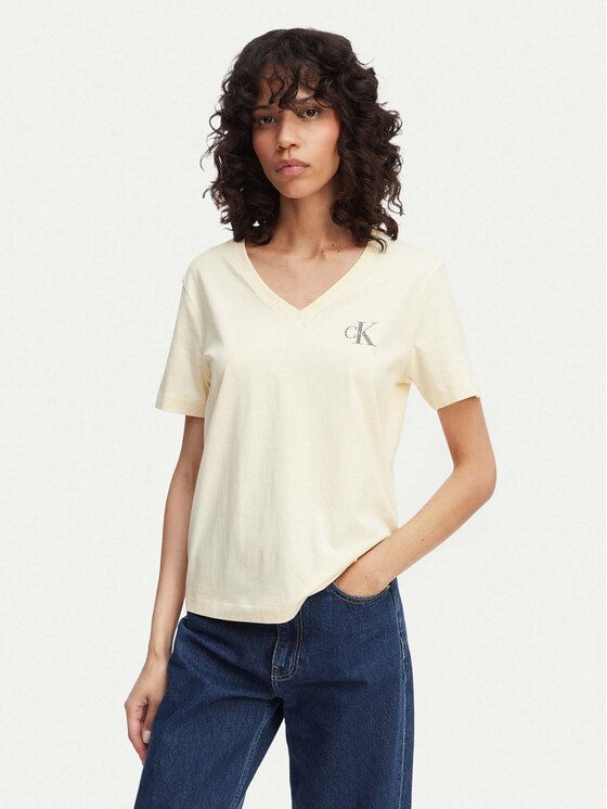Calvin Klein Jeans Set de tricouri LV047C906G Galben deschis Regular Fit