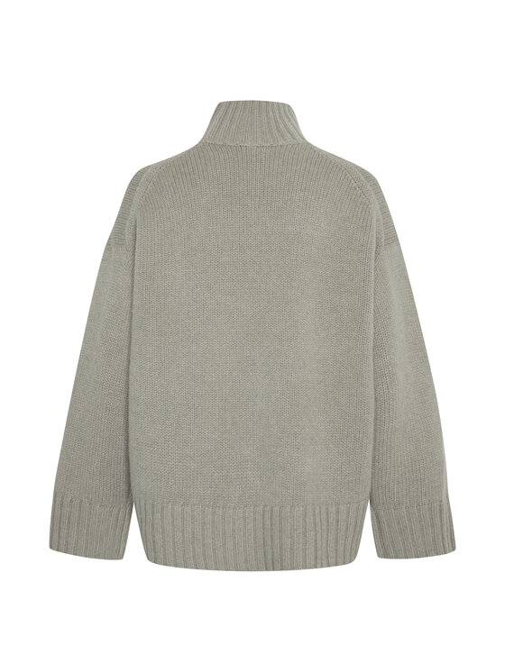 Style Republic Style Republic Golf Sweter o kroju oversize typu boxy, z mieszanki kaszmiru i wełny Zielony Boxy Fit