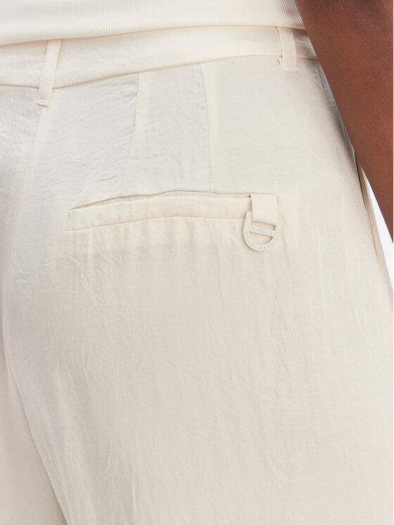 Marella Marella Spodnie palazzo Formato 2613131035 Écru Wide Leg