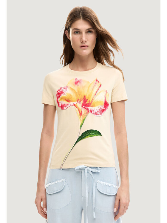 Desigual Desigual T-Shirt TS_ESTOCOLMO Μπεζ To Fit