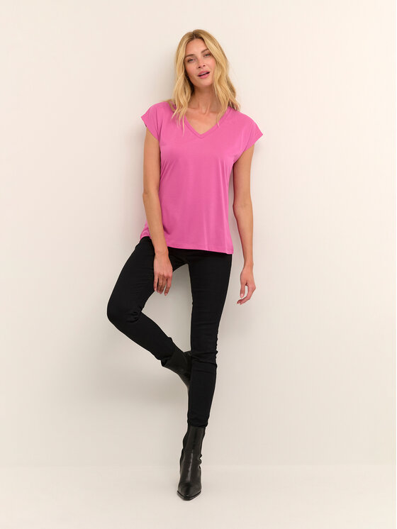 Kaffe Kaffe T-shirt Kalise 10504040 Ružičasta Regular Fit