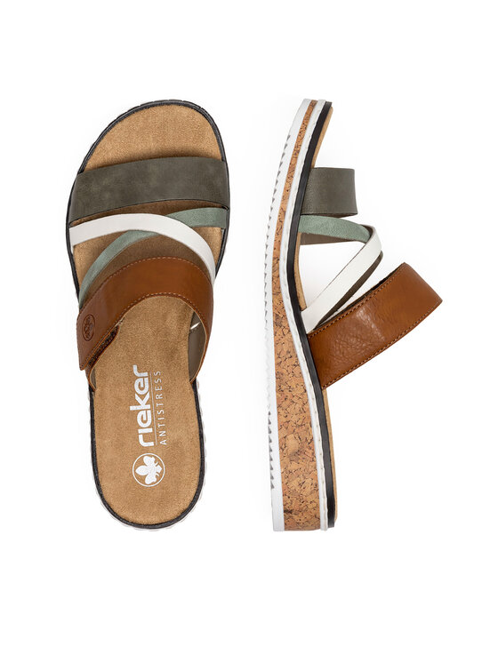 Rieker Rieker Чехли V3652-91 Зелен