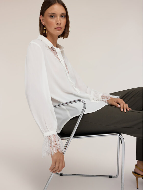 Motivi Motivi Camicia 5099Q001030N011 Bianco Regular Fit