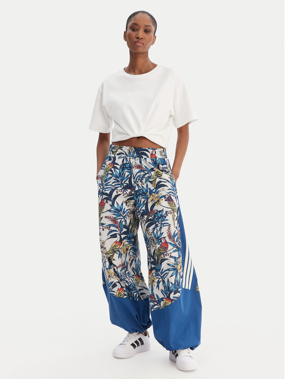 adidas adidas Sportinės kelnės Farm Rio Premium KD4643 Mėlyna Loose Fit