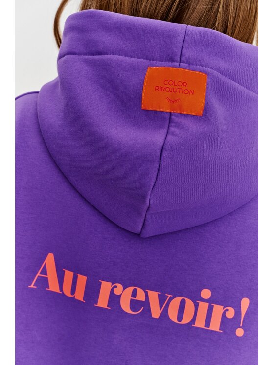 NAOKO NAOKO Bluza French Goodbye Fioletowy Regular Fit