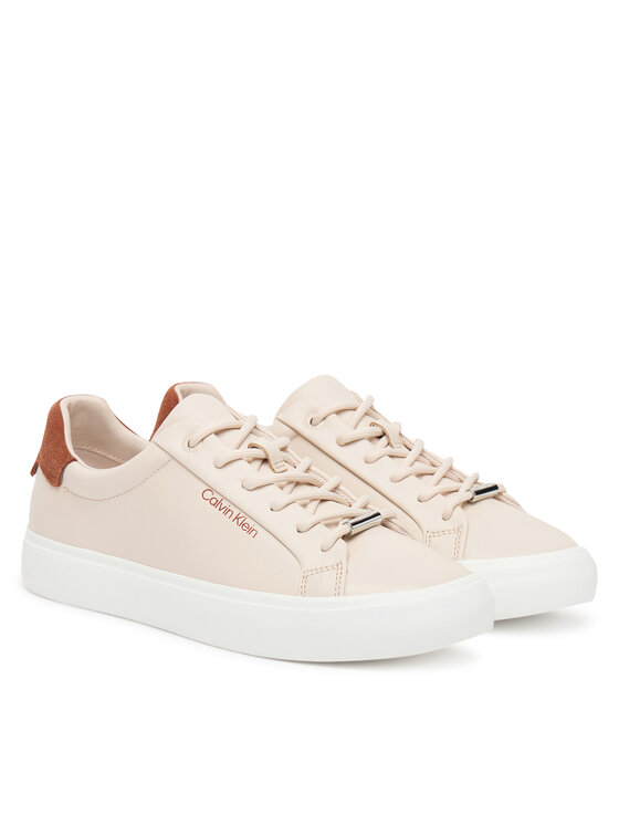 Calvin Klein Calvin Klein Sneakersy Vulc Lace Up Lth W/Sue Bt HW0HW02571 Beżowy