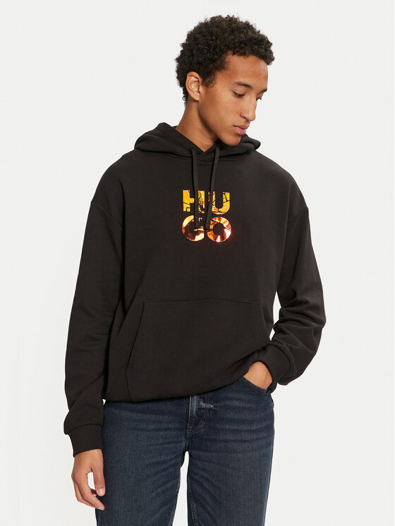 HUGO Hugo Bluză Diridood 50522119 Negru Relaxed Fit