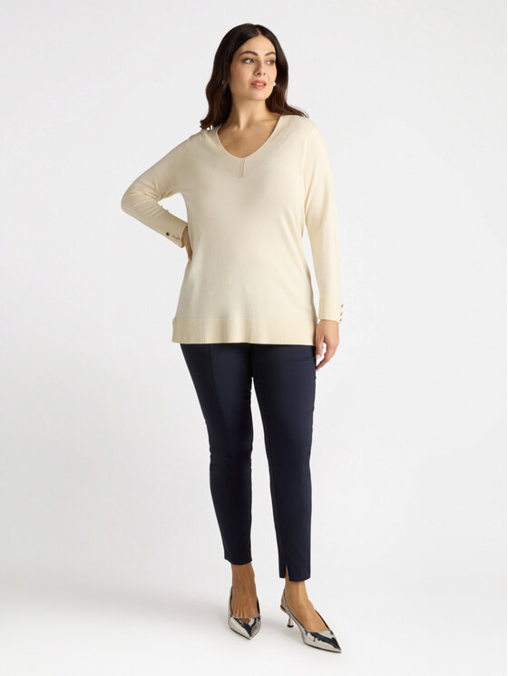Fiorella Rubino Fiorella Rubino Cardigan M408L007769N011 Bianco Regular Fit