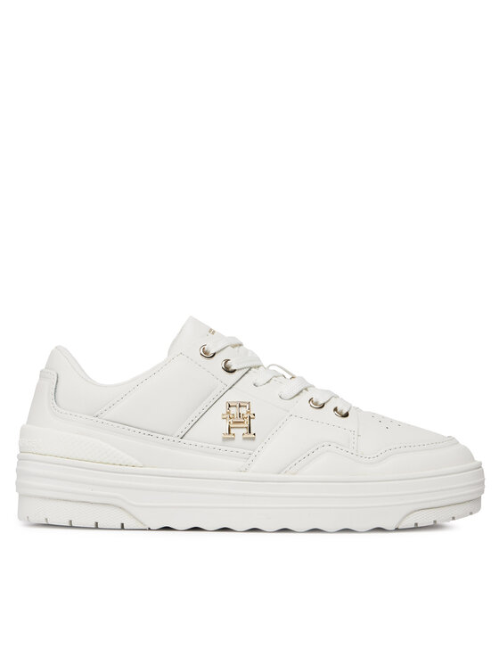 Tommy Hilfiger Snīkeri Th Basket Sneaker Lo FW0FW07756 Écru