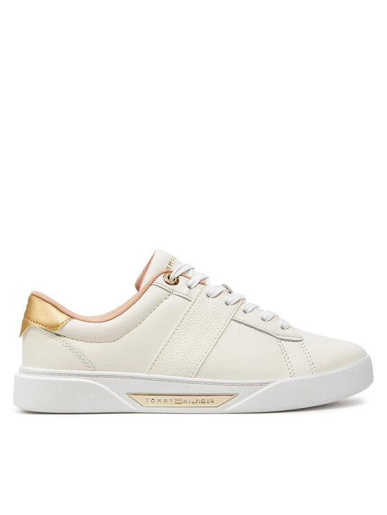 Tommy Hilfiger Snīkeri Chic Panel Court Sneaker FW0FW07998 Écru