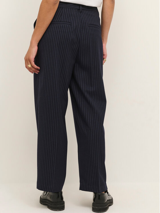Kaffe Kaffe Kalhoty z materiálu Marley 10507121 Tmavomodrá Regular Fit