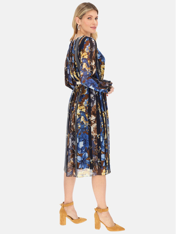 Potis & Verso Potis & Verso Sukienka koktajlowa Marola Granatowy Relaxed Fit