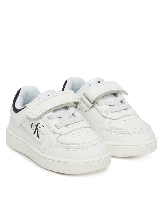Calvin Klein Jeans Calvin Klein Jeans Sneakersy Low Cut Lace-Up/ Velcro Sneaker V1X9-82077-1355 M Bílá
