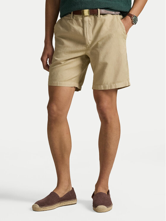 Polo Ralph Lauren Polo Ralph Lauren Šortky z materiálu 710741375024 Béžová Regular Fit
