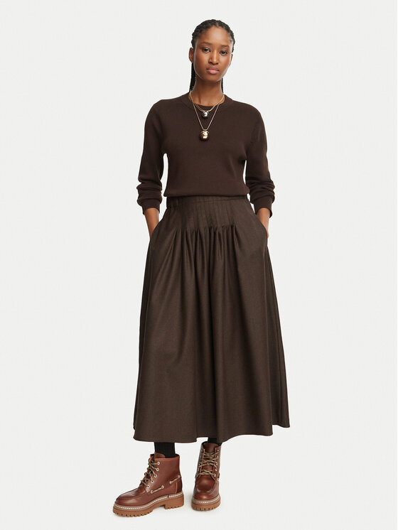 Weekend Max Mara Weekend Max Mara Midi sukně Ovest 2625106032 Hnědá Regular Fit