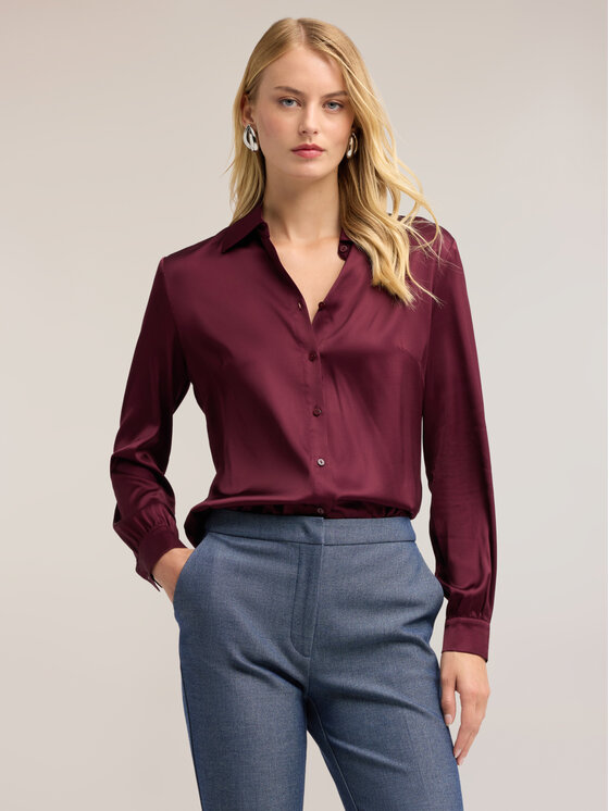Motivi Motivi Camicia 5192Q600996N036 Bordeaux Regular Fit