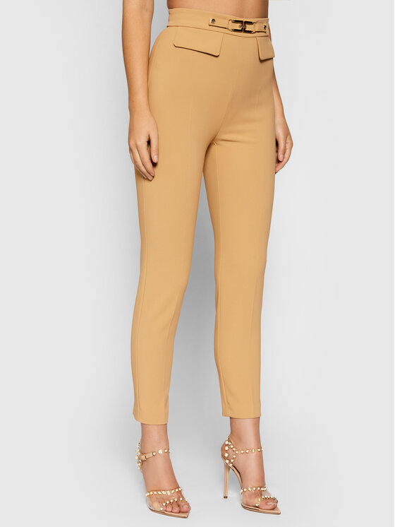 Pantaloni di tessuto PA-386-16E2-V260 Marrone