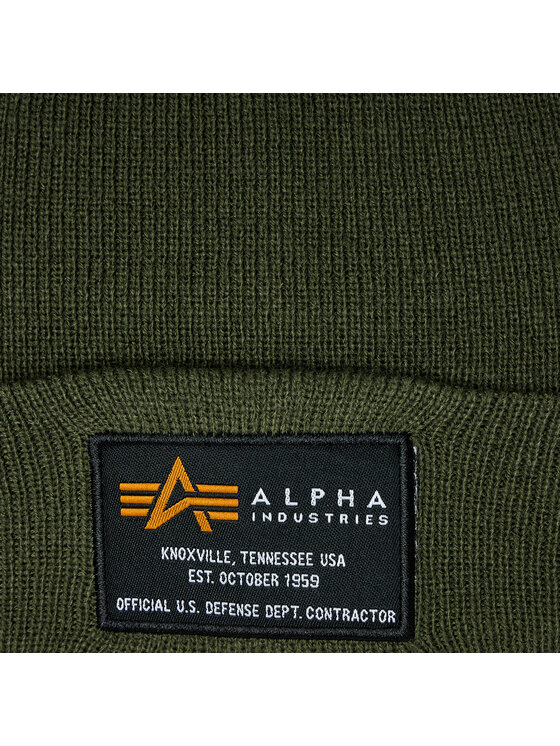Alpha Industries Alpha Industries Czapka Alpha Industries Crew Beanie Dark Green Zielony