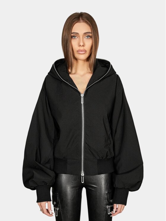 MADE BY SOCIETY MADE BY SOCIETY Kurtka anorak VANDAL - J27827 Czarny Basic Fit