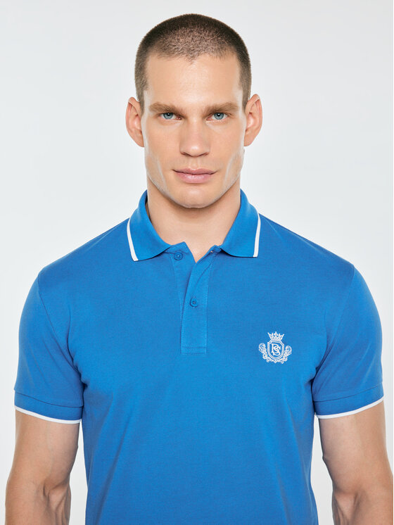 BIG STAR BIG STAR Polo SELLER Niebieski Basic Fit