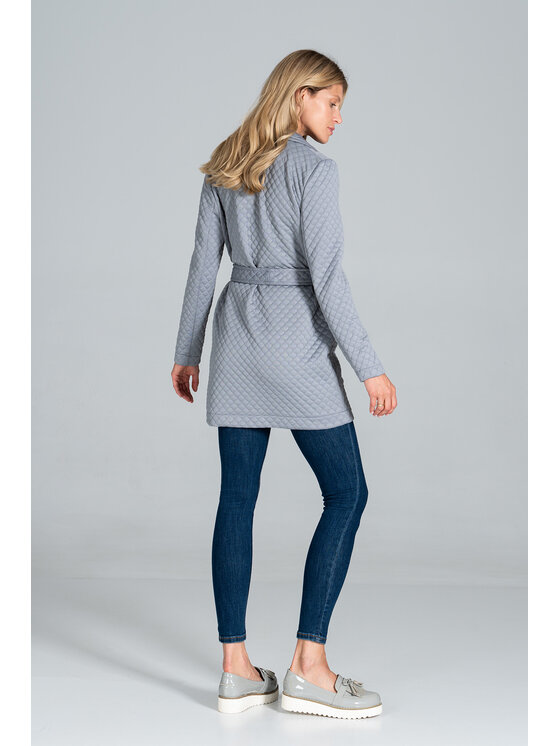 FIGL FIGL Kabát M814 Šedá Regular Fit