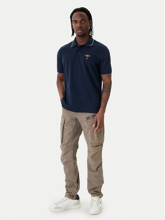 Aeronautica Militare Aeronautica Militare Polo 261PO1308UP00082 Granatowy Regular Fit