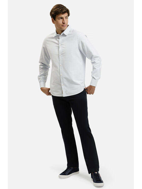 Cross Jeans Cross Jeans Chinosy F 194-736 Granatowy Tapered Leg