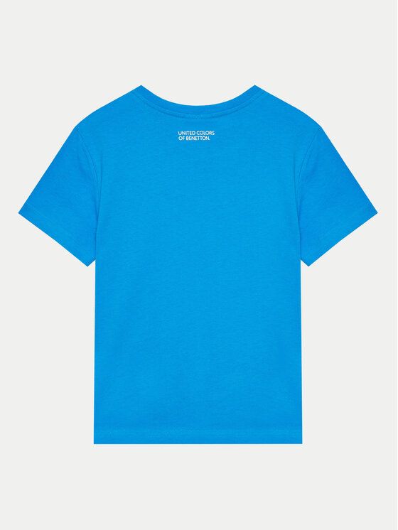 United Colors Of Benetton United Colors Of Benetton T-Shirt 3096G10EW Niebieski Regular Fit
