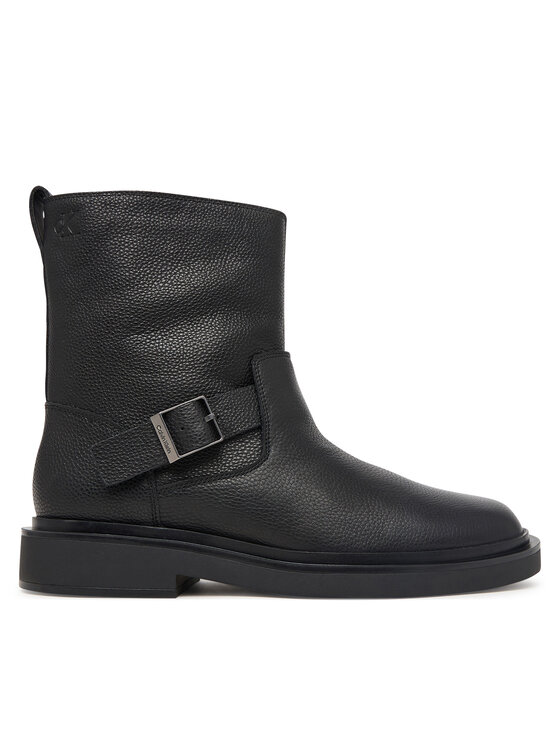 Calvin Klein Calvin Klein Stivali Sq Rubber Boot Buckle Lth HM0HM02353 Nero