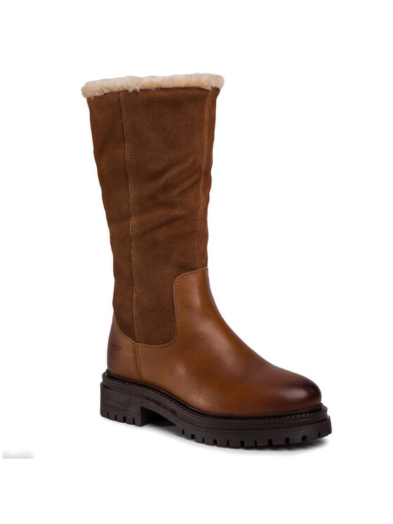 Geox Geox Polokozačky D Iridea M D04HRM 02246 C6001 Hnědá