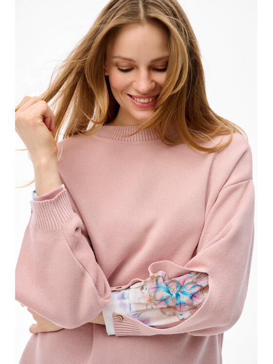 blue shadow blue shadow Sweter Celeste-2 Różowy Regular Fit