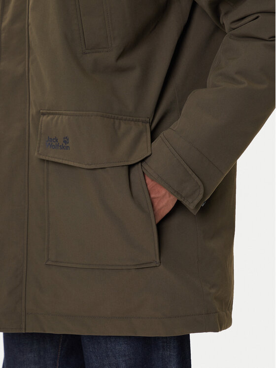 Jack Wolfskin Jack Wolfskin Parka Canyon Shield A65119 Zöld Regular Fit
