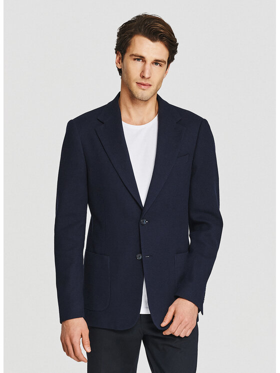 Pako Lorente Pako Lorente Marynarka P26SP-3X-025 Granatowy Slim Fit
